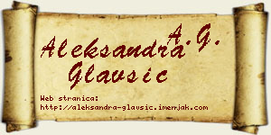 Aleksandra Glavšić vizit kartica